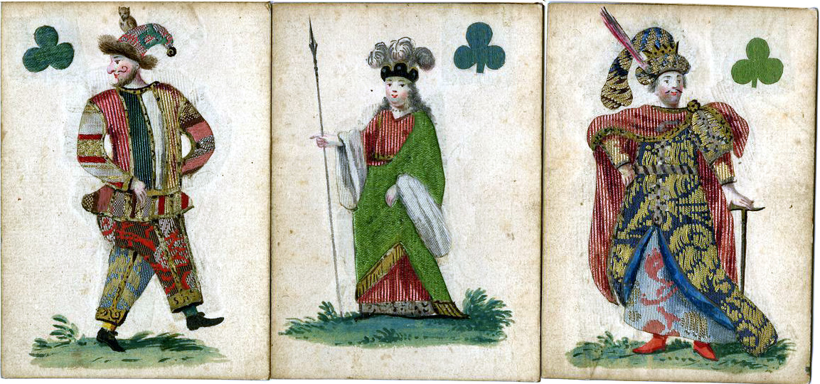 Hand-painted and Silk-inlaid playing cards — The World of Playing Cards