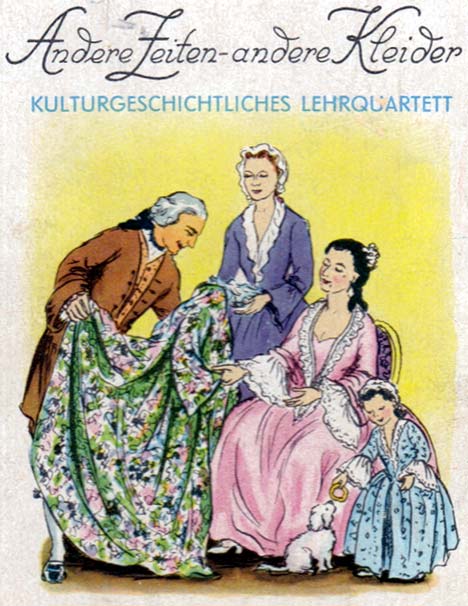 ‘History of fashion’ cultural quartet game designed by Erika Werner-Nestler, 1954