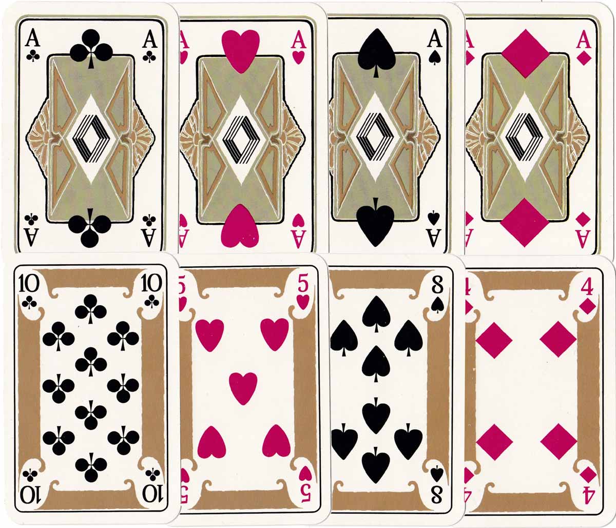 Art nouveau playing cards designed by Otto Benz for Renault, 1987