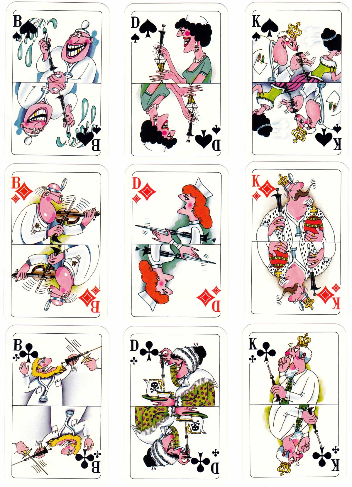 Capilettor health-related playing cards published by VASS, Leinfelden, 1978