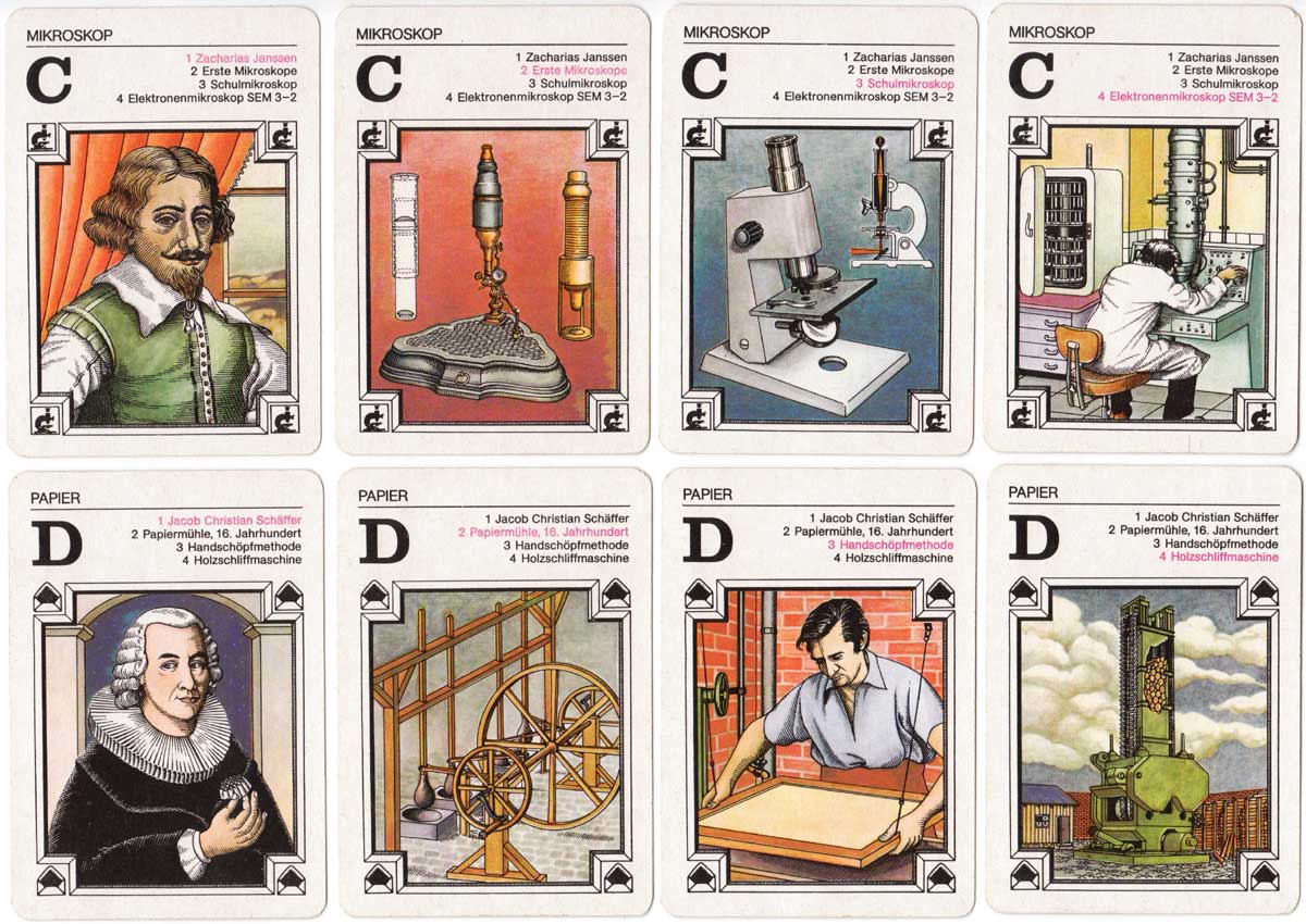 ‘Significant Inventions in Everyday Life’ quartet published by Verlag für Lehrmittel, Pössneck, 1979