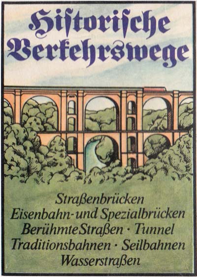 “Historische Verkehrswege” quartet game published by Verlag für Lehrmittel Pössneck, 1988