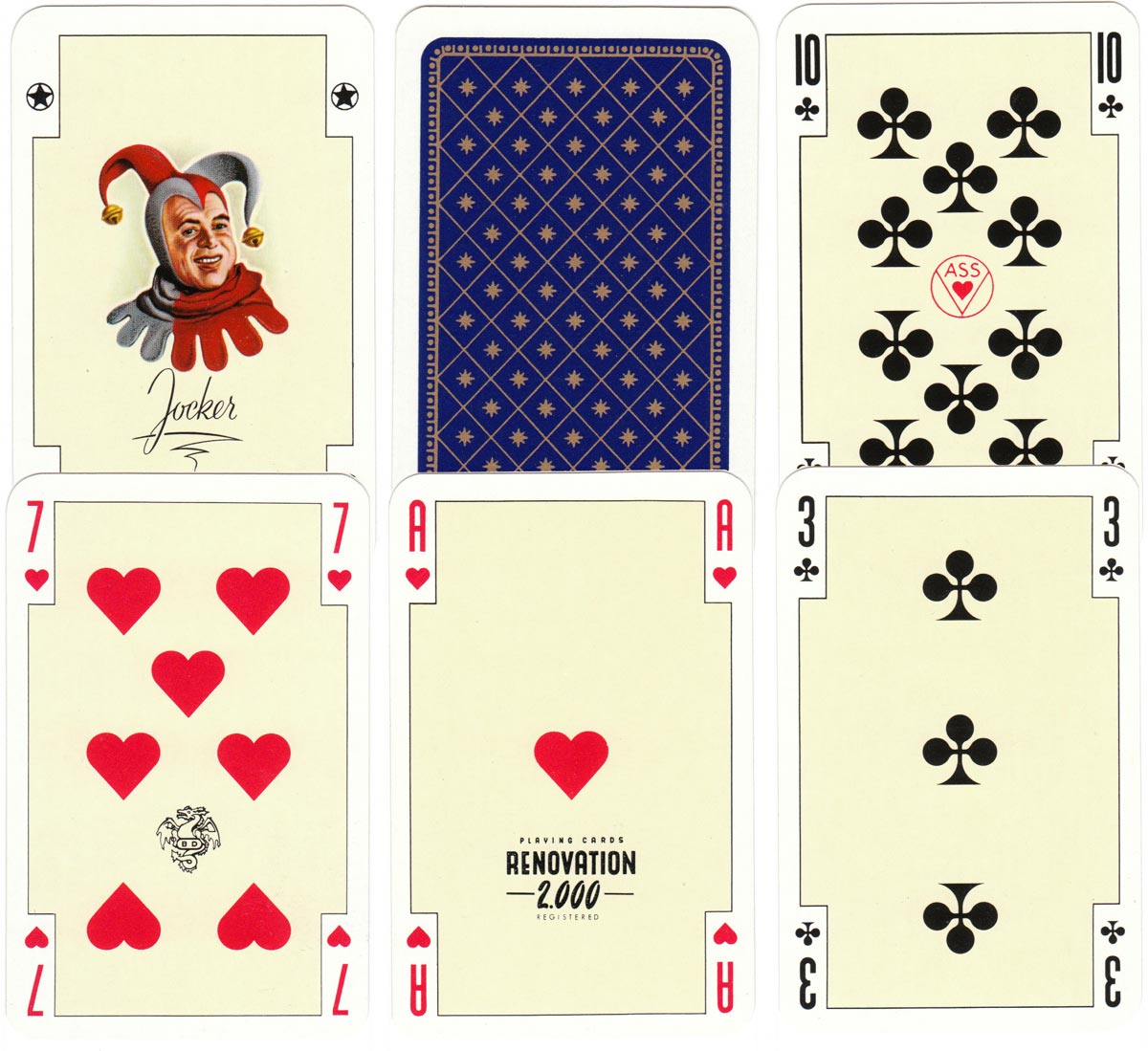 Renovation 2.000 playing cards manufactured by A.S.S., c.1958