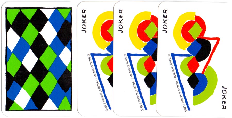 Simultané playing cards designed by Sonia Delaunay
