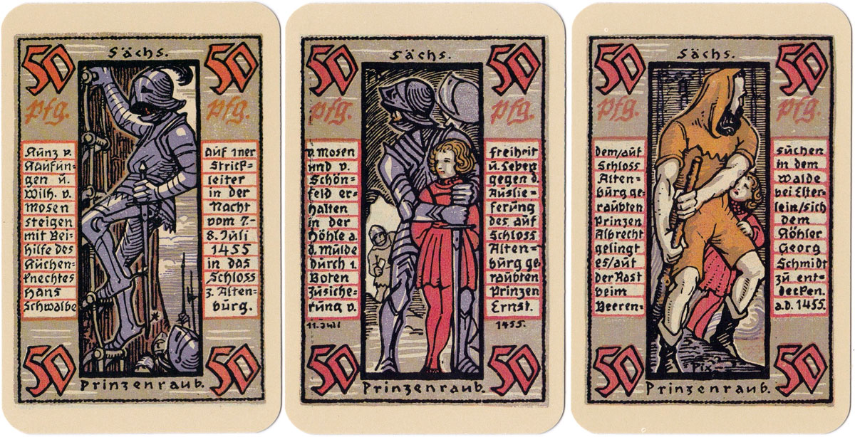 “Original Skatgeld der Stadt Altenburg” featuring the emergency money of 1921 designed by Otto Pech