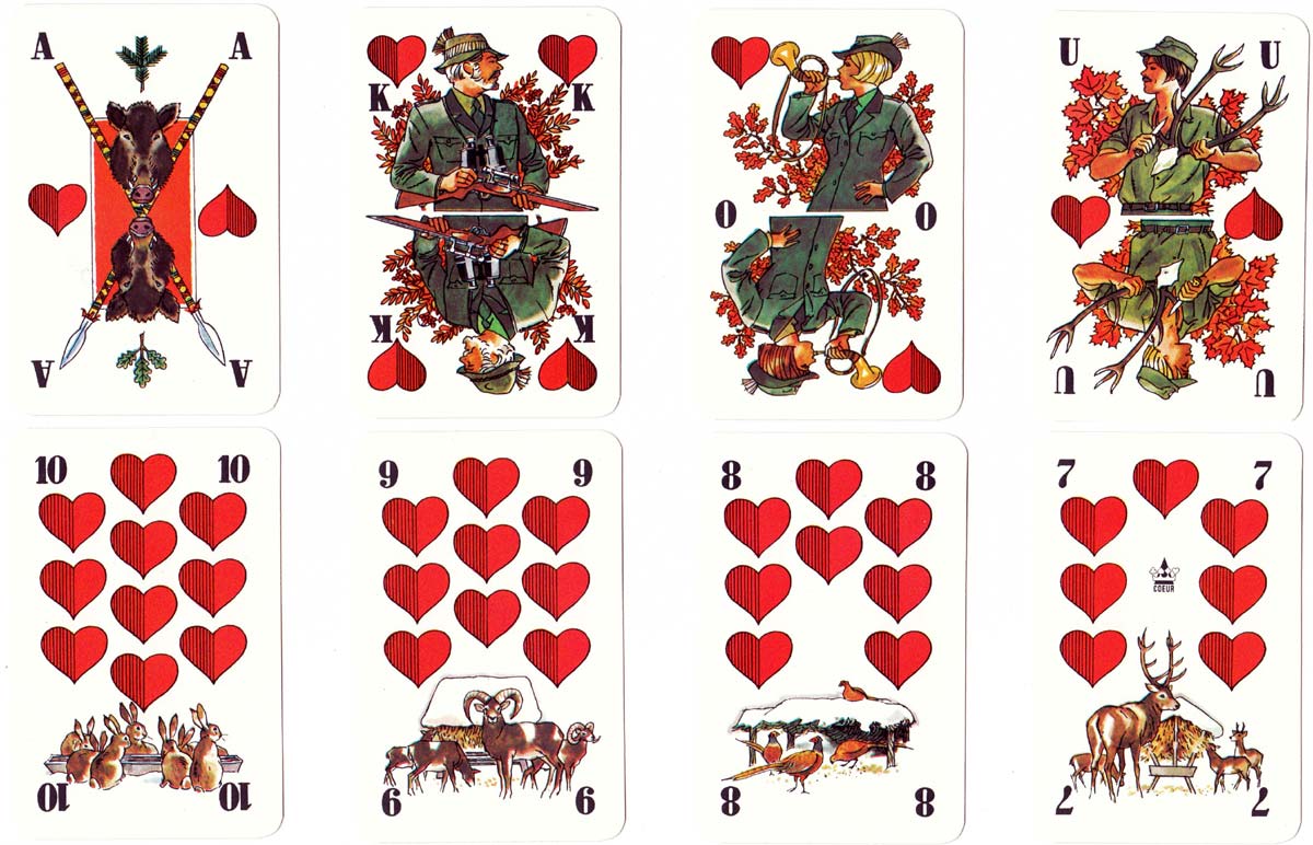 German-suited hunting themed deck made by VEB Altenburg, 1980