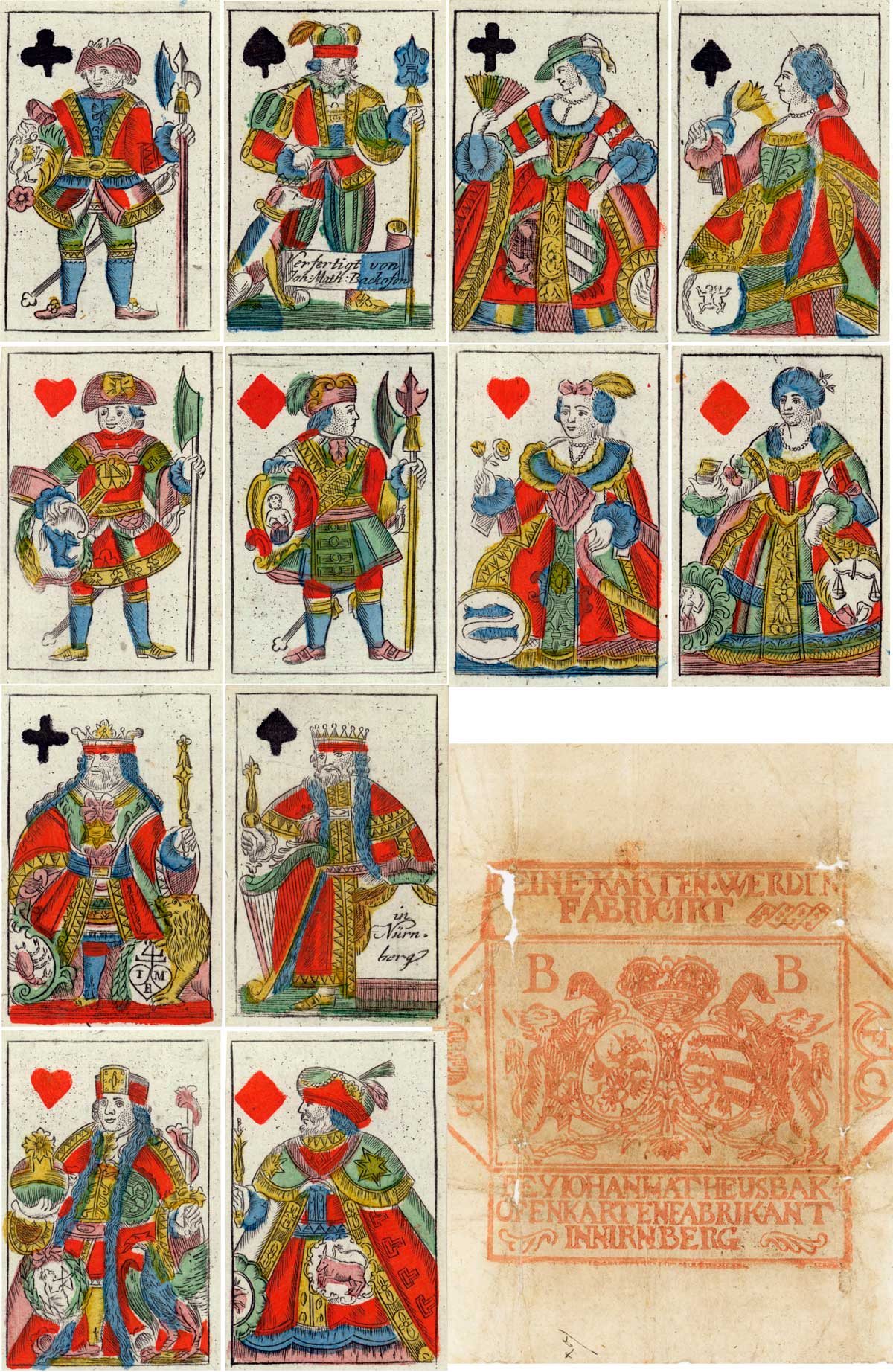 deck manufactured by Johann Matheus Backofen, Nürnberg c.1800