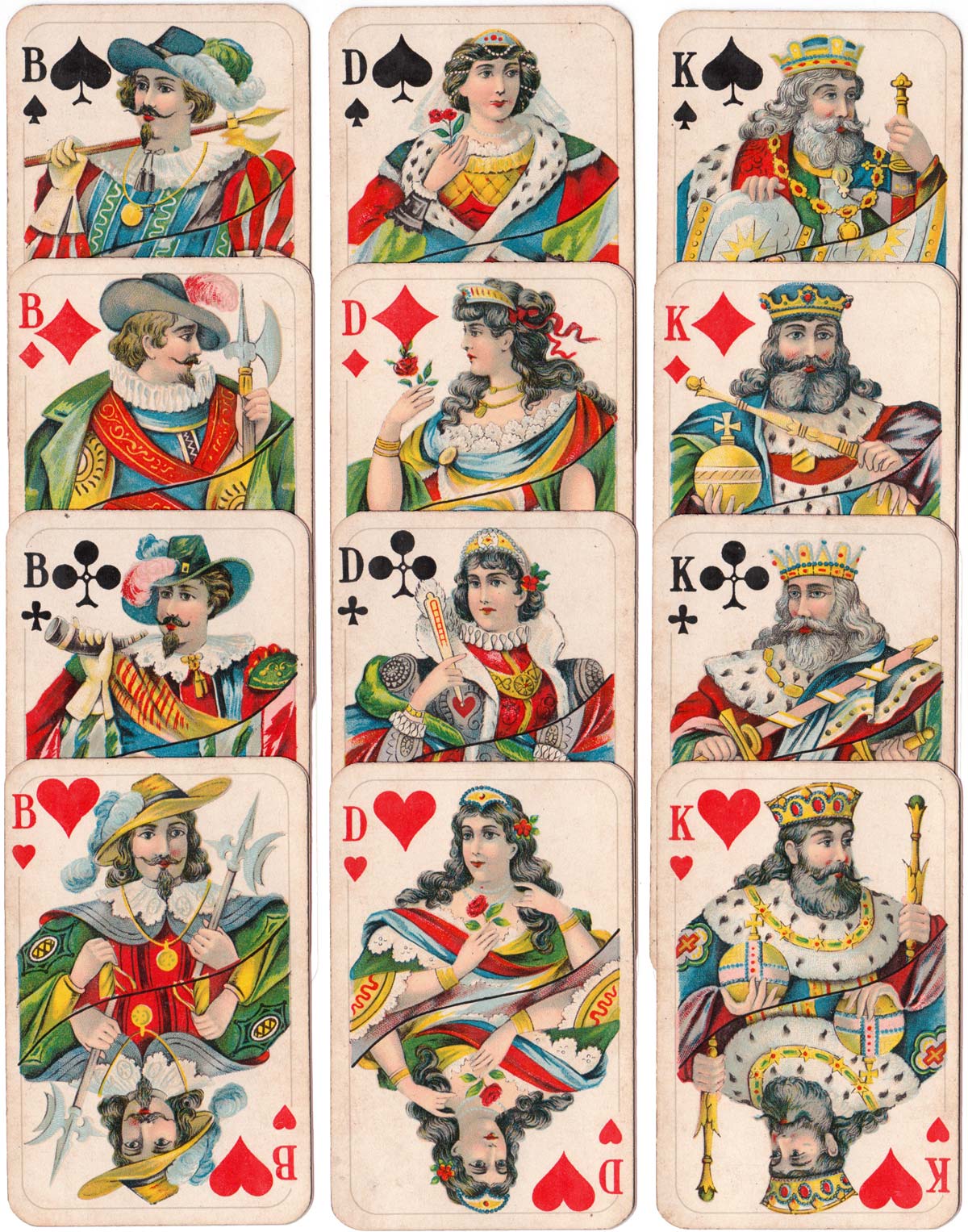 Bechstein designs printed by Vereinigte Stralsunder Spielkartenfabriken AG former Schneider & Co., c1925