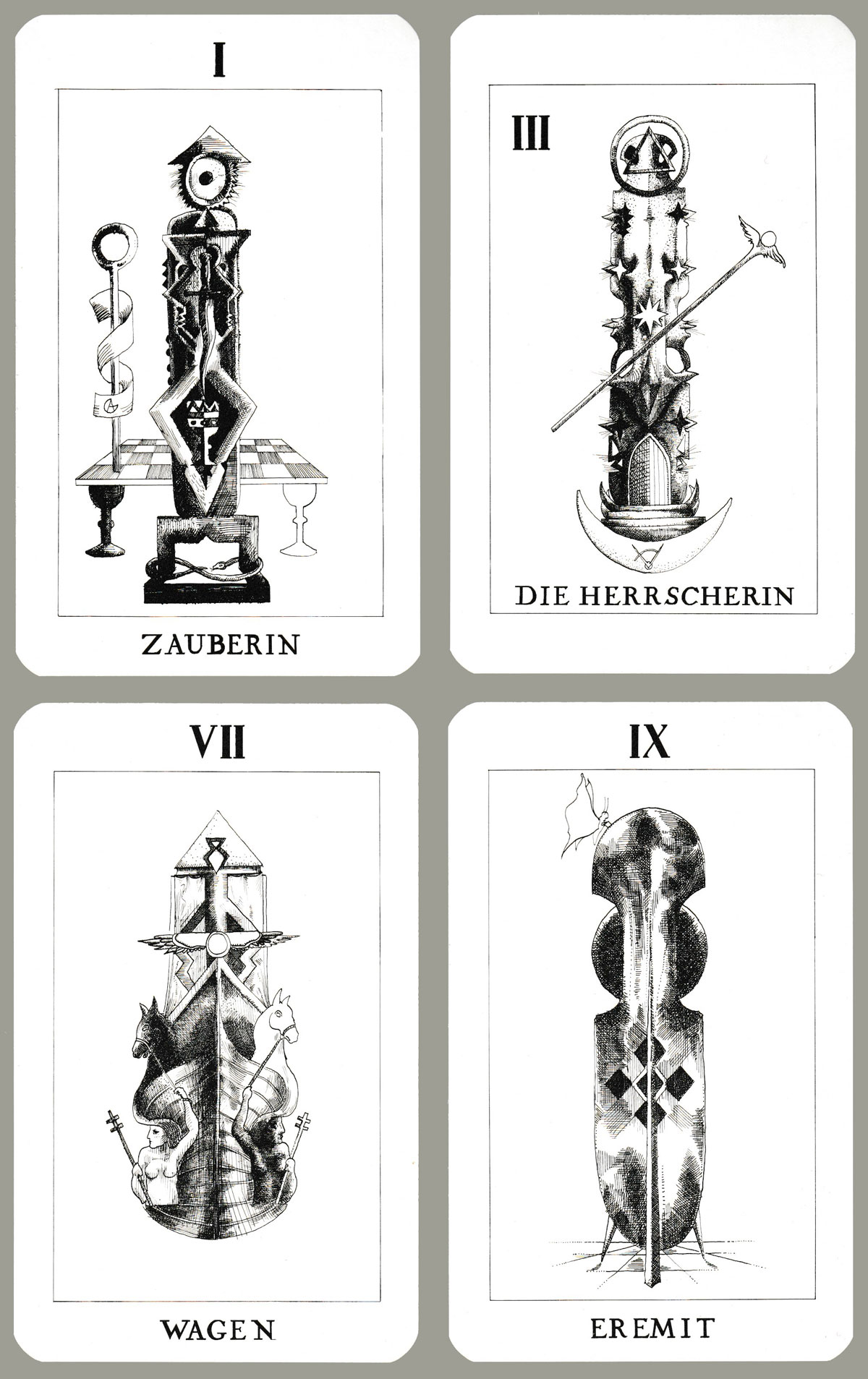 ‘Bilder zum Tarot’ published by Helmut Wonschick, Berlin, Germany, 1984