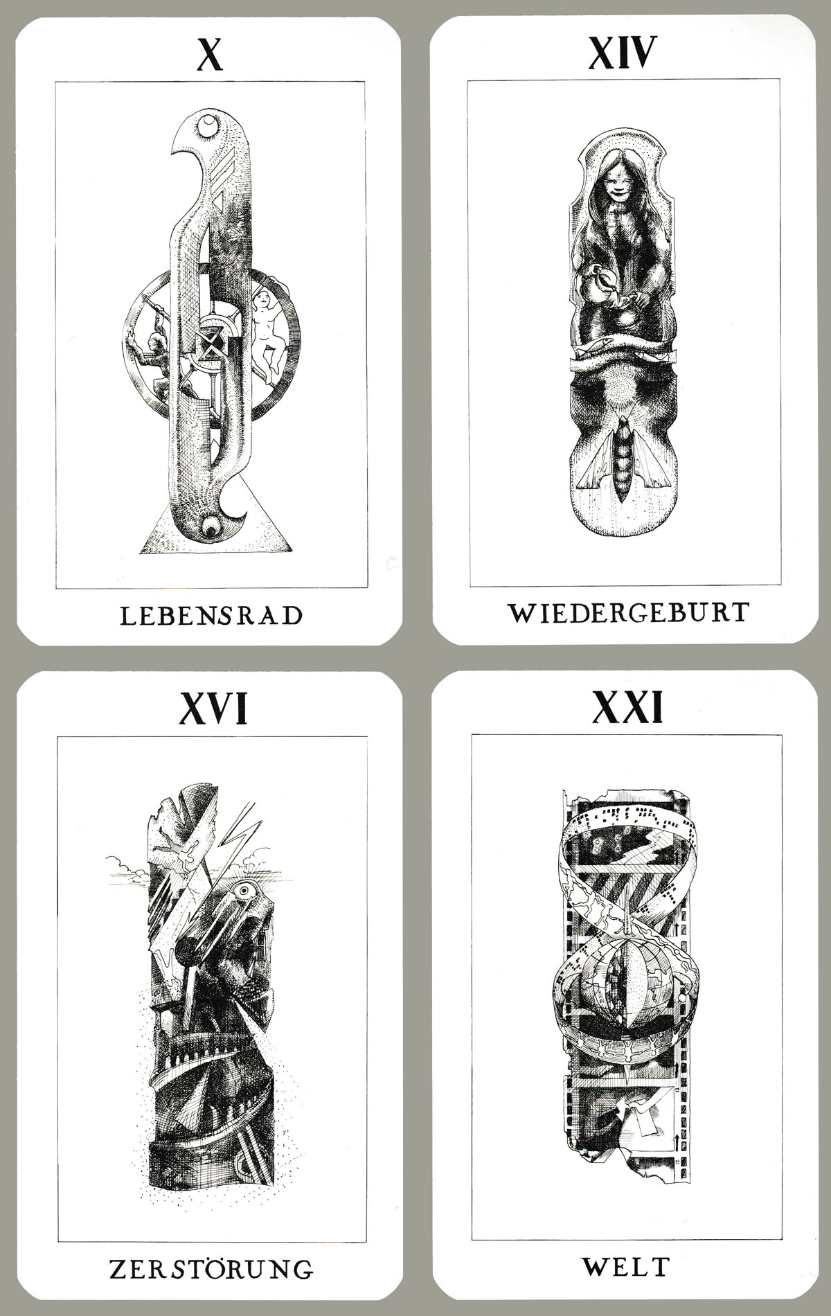 ‘Bilder zum Tarot’ published by Helmut Wonschick, Berlin, Germany, 1984