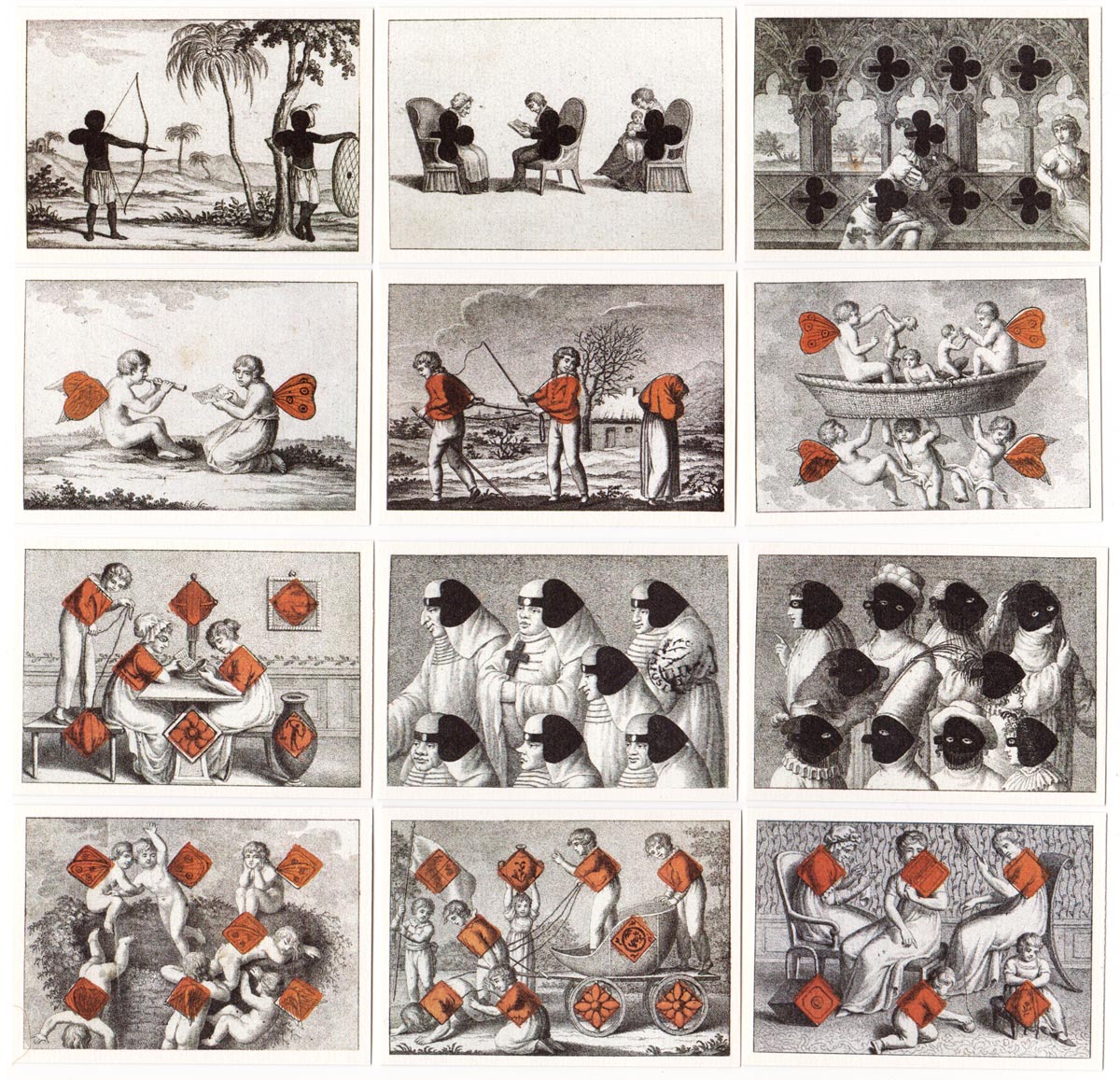 Cotta's Transformation playing cards, first published in Tübingen, Germany, in 1804
