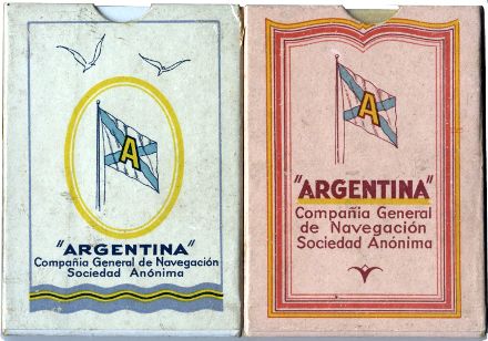 Boxes from Dondorf's Poker No. 140 for the Argentina Compañia General de Navegación Sociedad Anónima