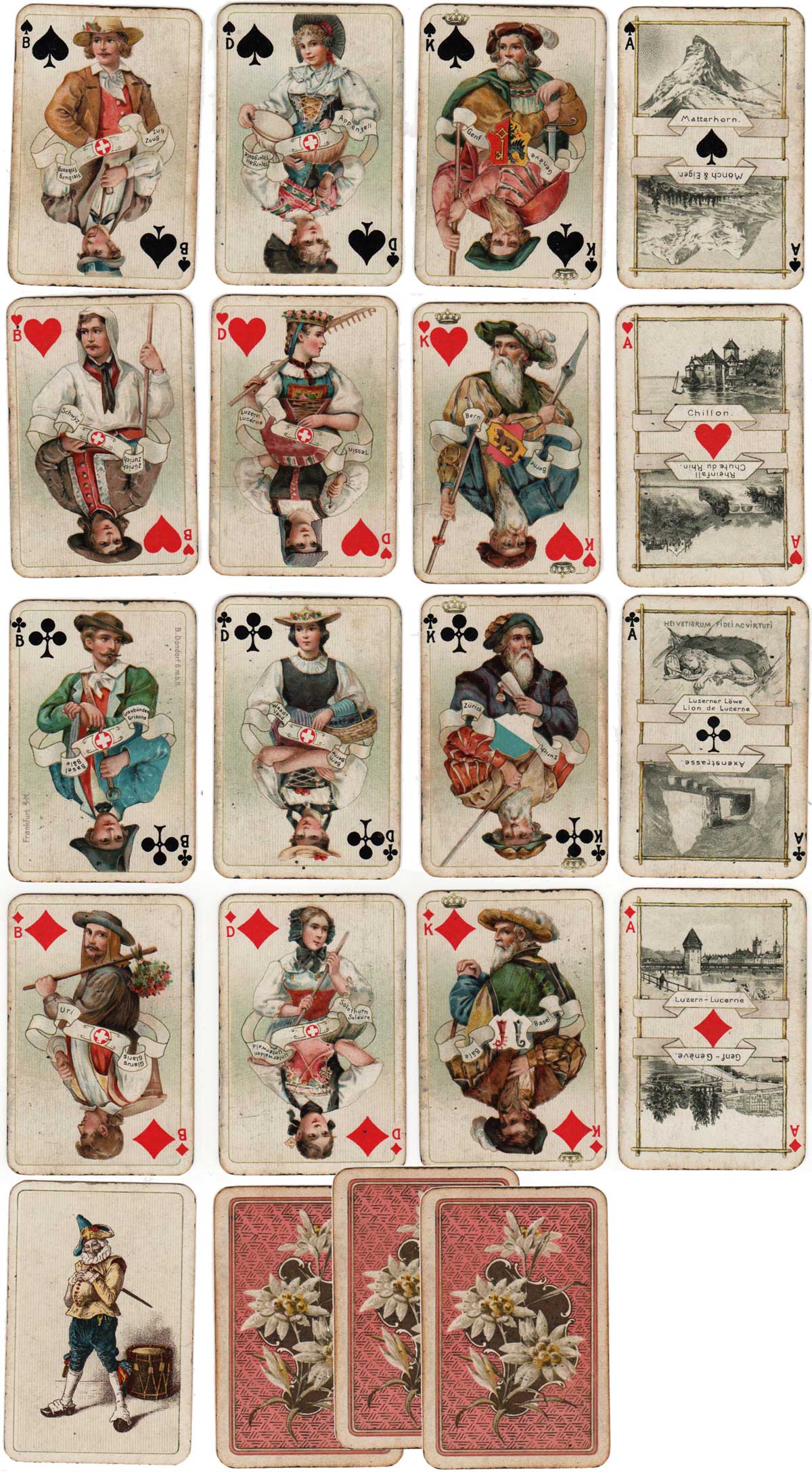Schweizer Trachten No.174 (Costumes Suisses) patience size by Dondorf Schweizer Trachten No.174 (Costumes Suisses) patience size by Dondorf