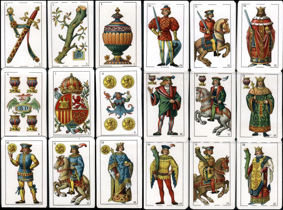 Spanische Spielkarten 'Naipes Finos' No.304, manufactured by B. Dondorf, 1902 Spanische Spielkarten 'Naipes Finos' No.304, manufactured by B. Dondorf, 1902