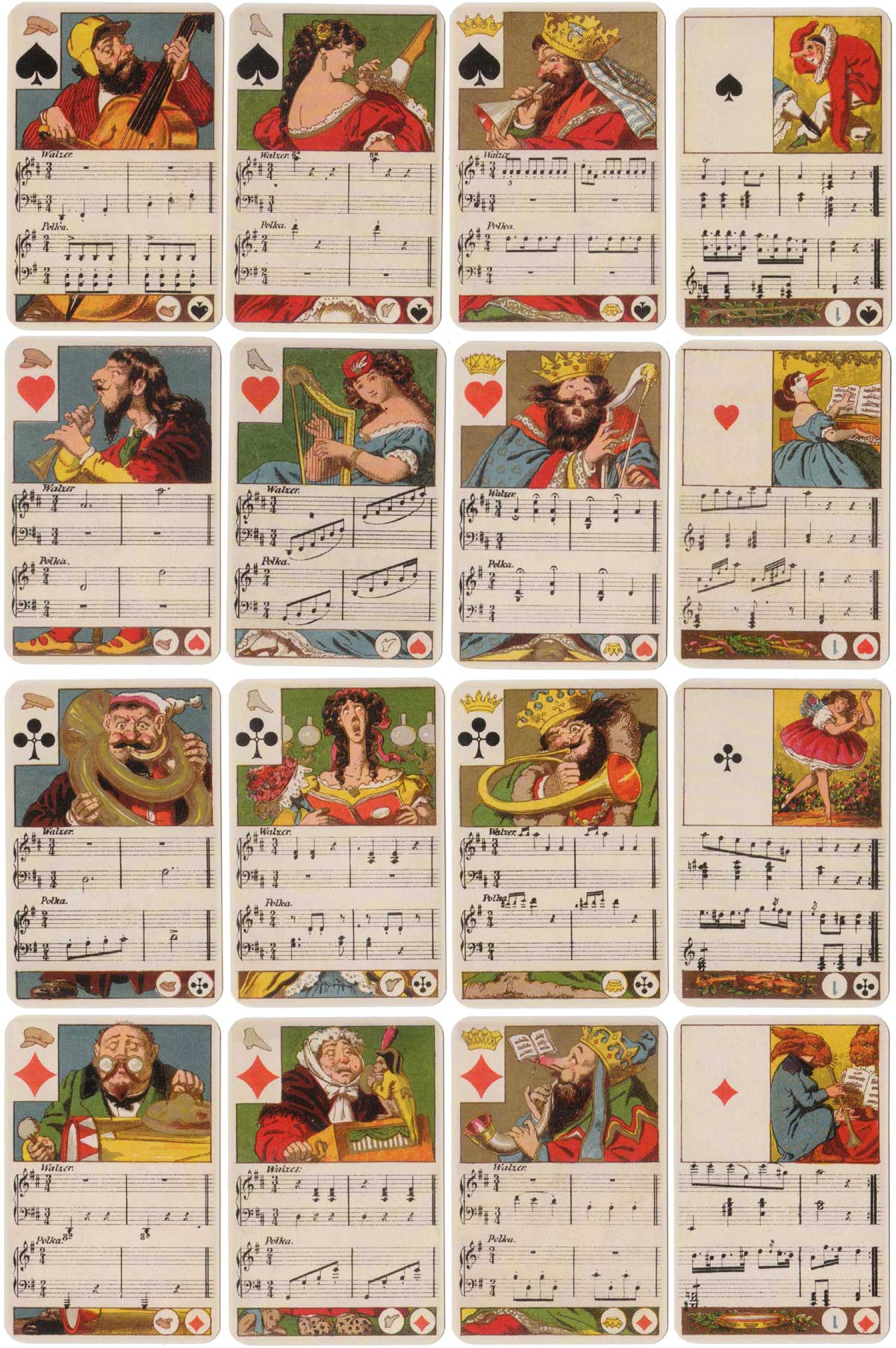 Facsimile of Dondorf’s “Musikalisches Kartenspiel” (c.1862) published by Lo Scarabeo, 2004