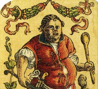 Detail from Satirical Playing Cards designed by Peter Flötner, Nuremberg, c.1545