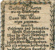 Geistliche Karten, Augsburg, 1718