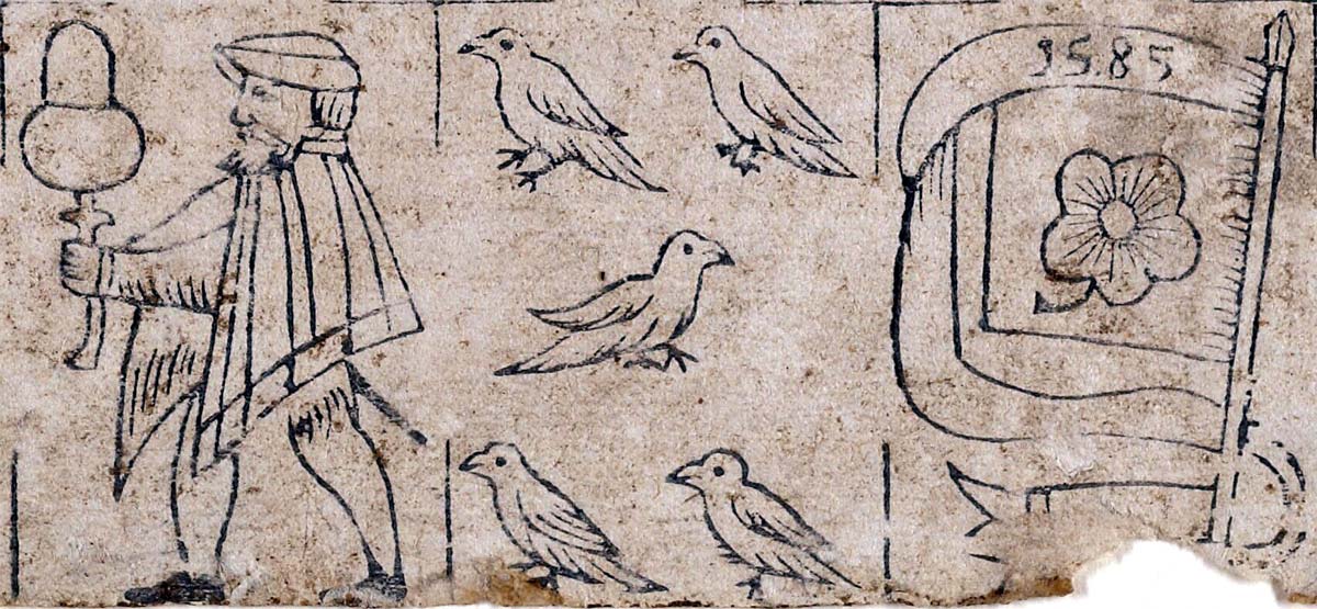 archaic German cards by Heinrich Hauk, dated 1585 archaic German cards by Heinrich Hauk, dated 1585