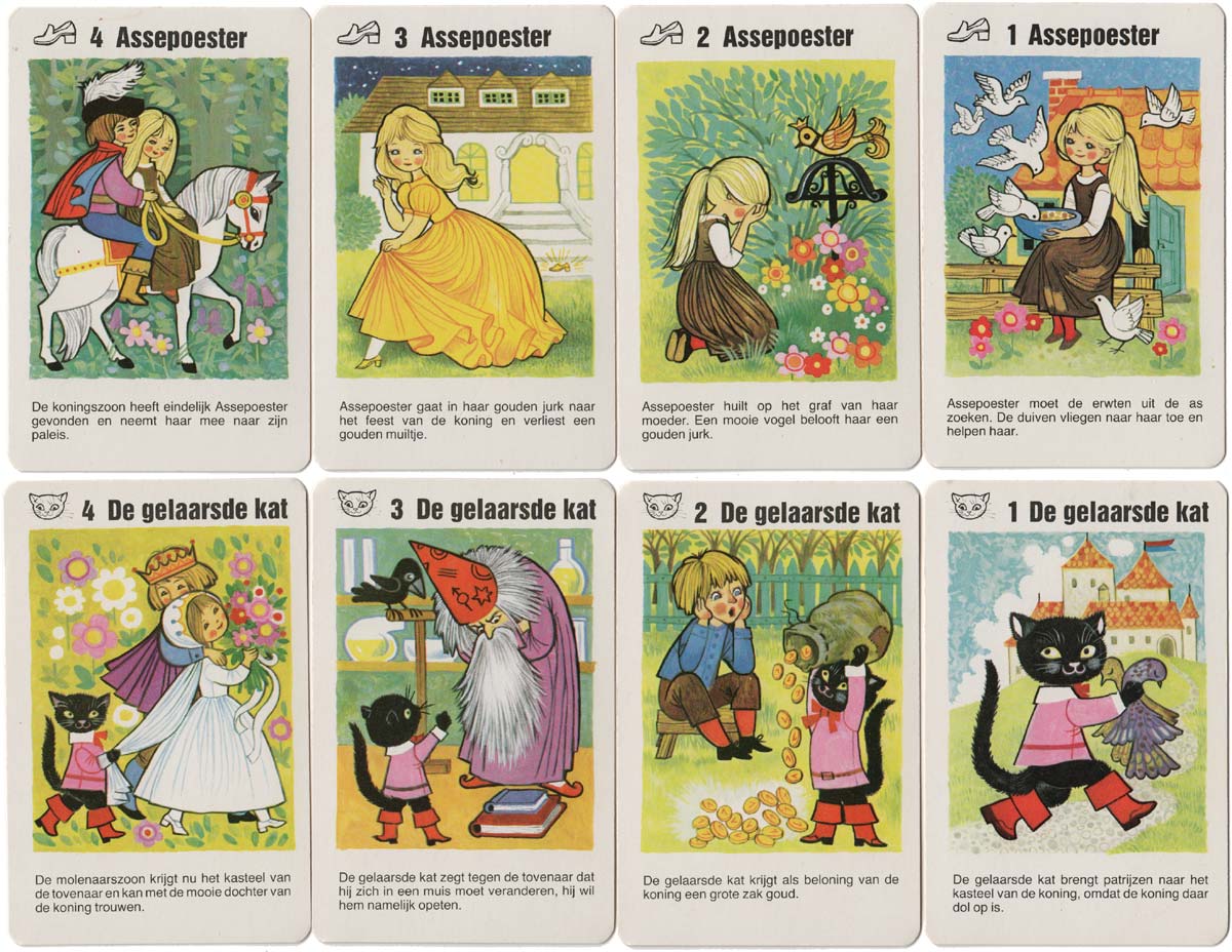 Fairy Tales quartet published by Heinrich Schwarz + Co for Dutch market, c.1970