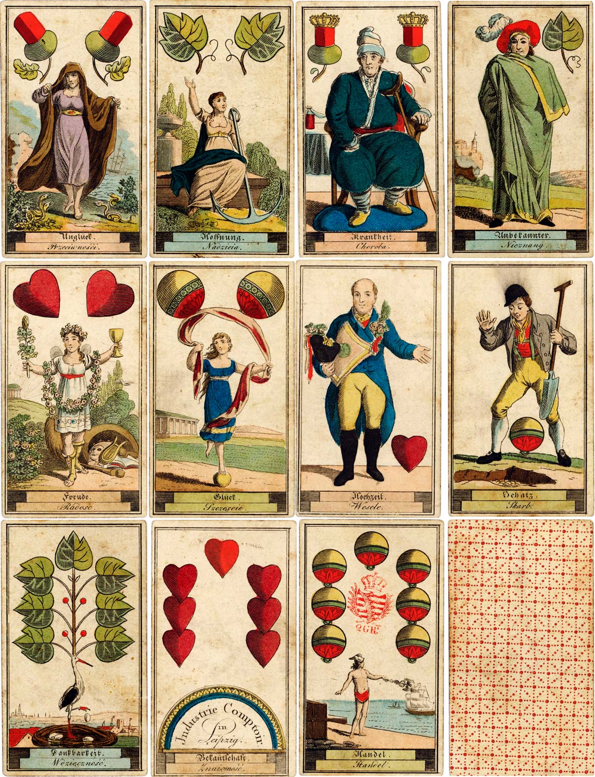 Fortune Telling Deck by Industrie Comptoir, Leipzig c.1818 Fortune Telling Deck by Industrie Comptoir, Leipzig c.1818