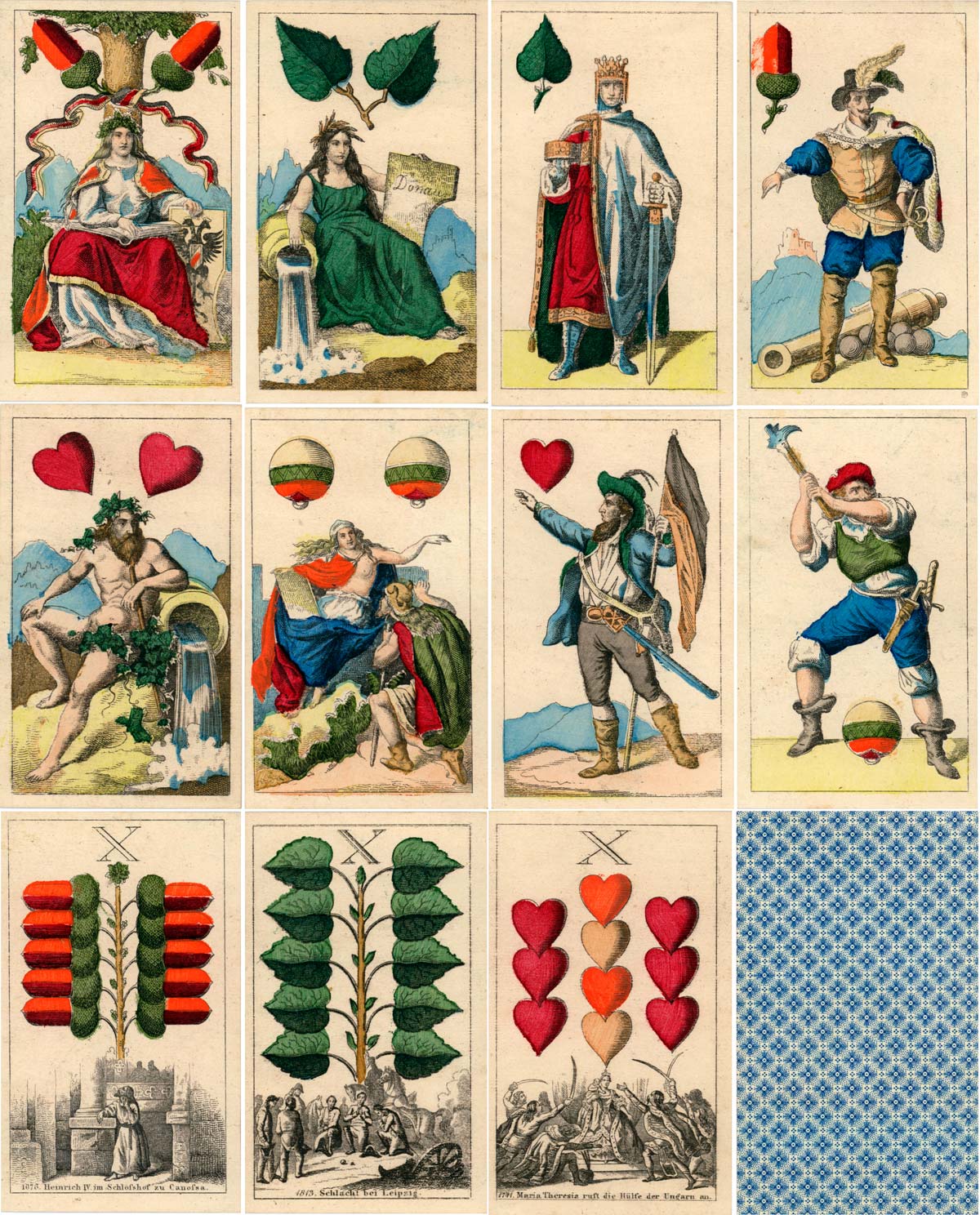 Historical Deck made by Johann Conrad Jegel, Nürnberg, after 1850