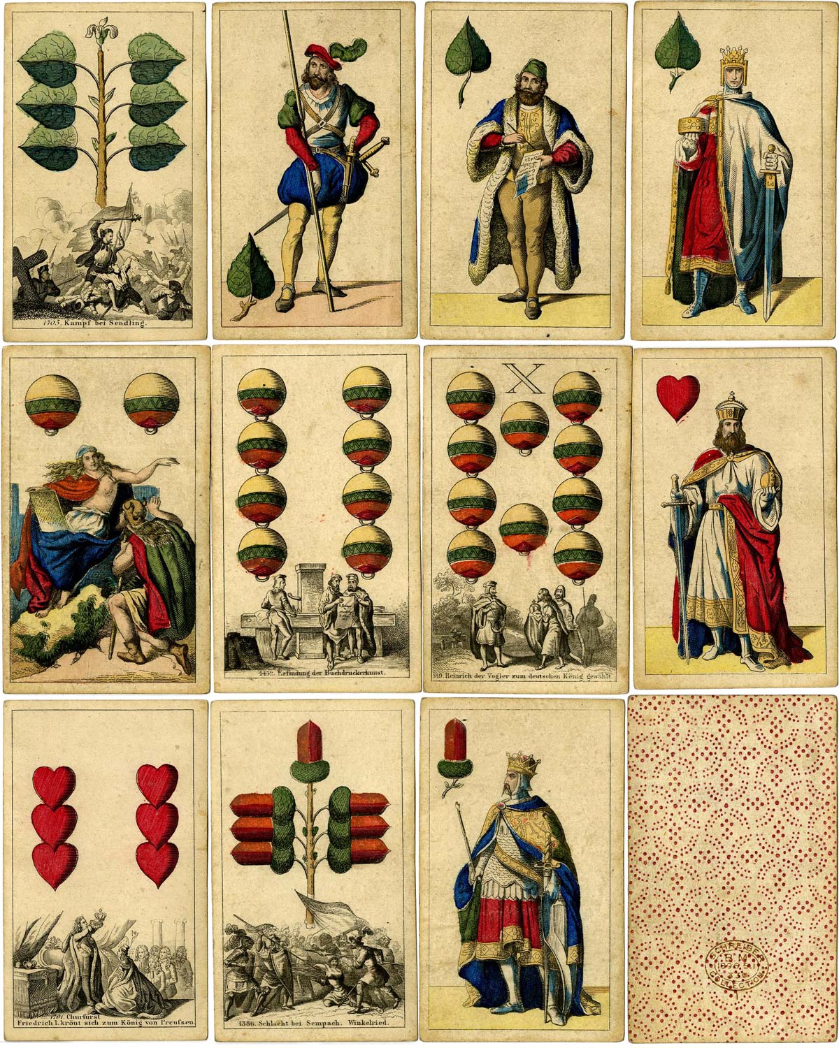 Historical Deck with engravings by Georg Pommer 1830. © The Trustees of the British Museum