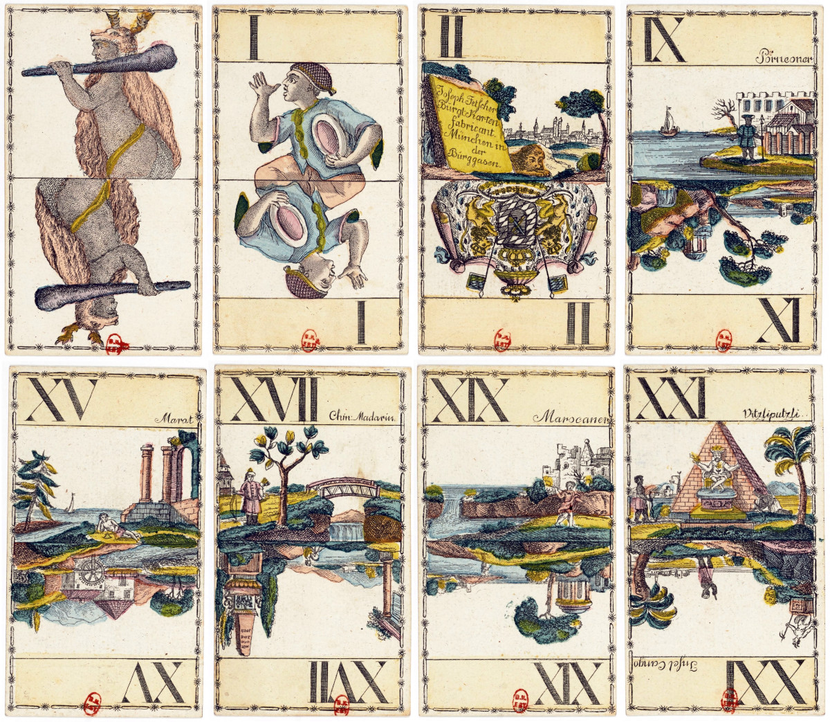 Cartes “Ethnologiques” printed by Joseph Fetscher, Munich,c.1820. Bibliothèque nationale de France