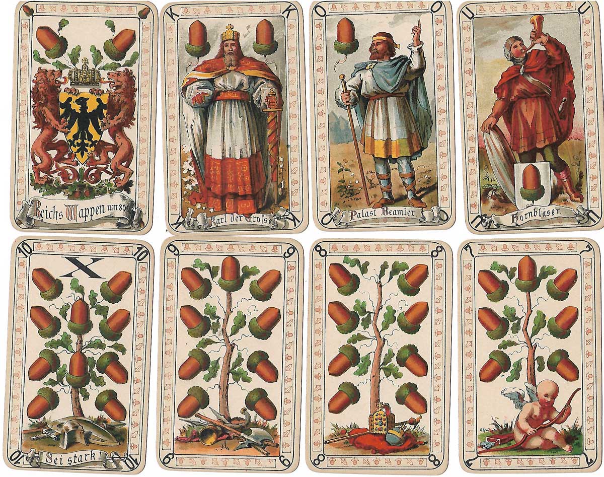 Neue Deutsche Spielkarte (New German playing cards) conceived by Dr. Timon Schroeter, 1883
