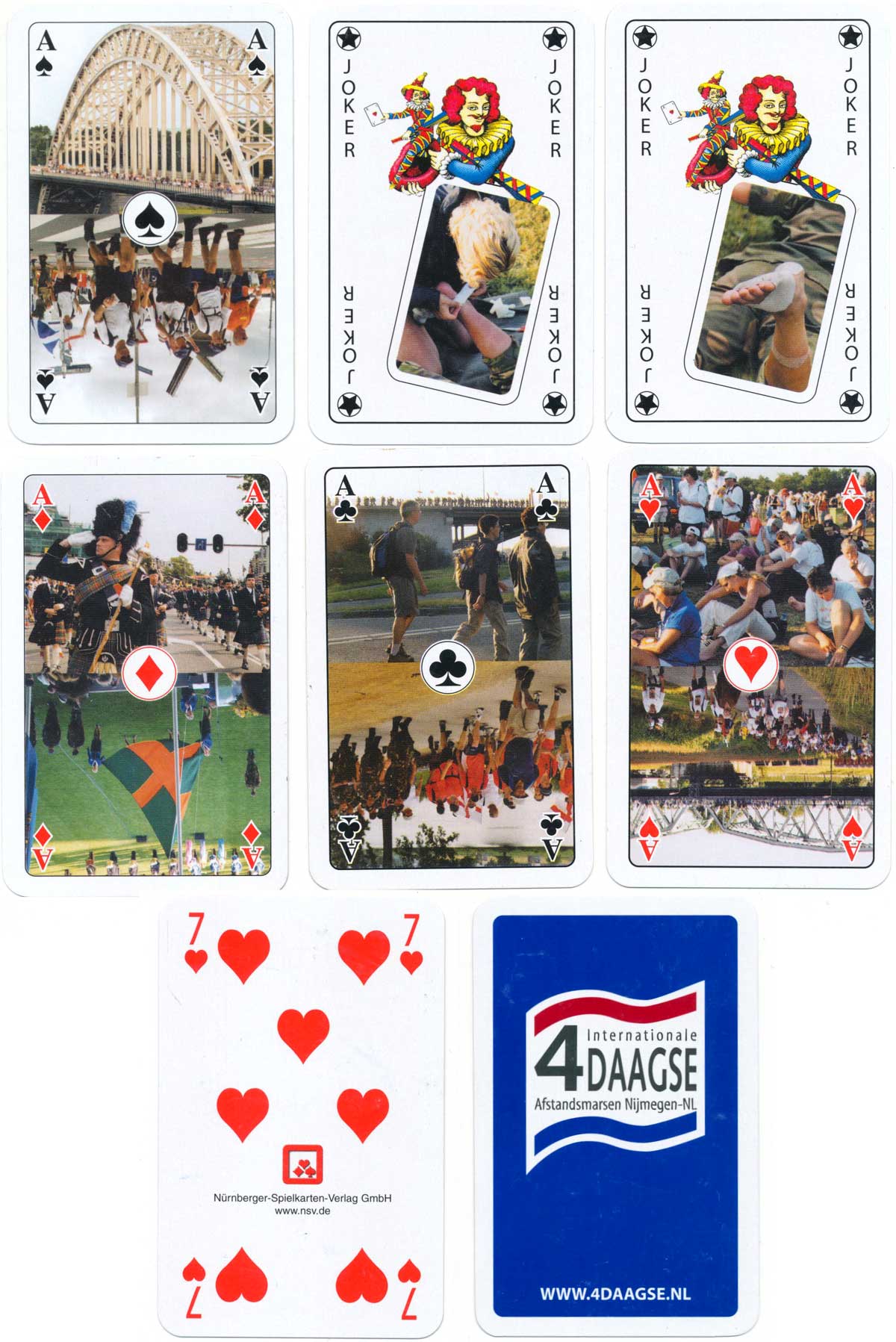 Dutch playing cards promoting the annual International Four Days of Walking Event held in Holland, 2016