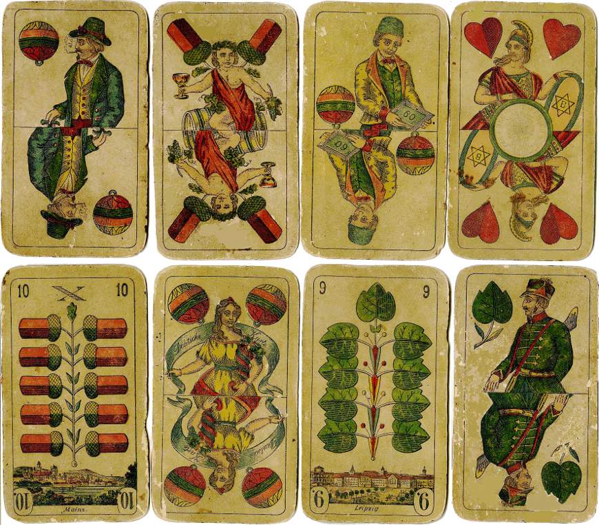 Prussian Pattern, later type, Altenburger Spielkartenfabrik Schneider & Co., c.1895 Prussian Pattern, later type, Altenburger Spielkartenfabrik Schneider & Co., c.1895