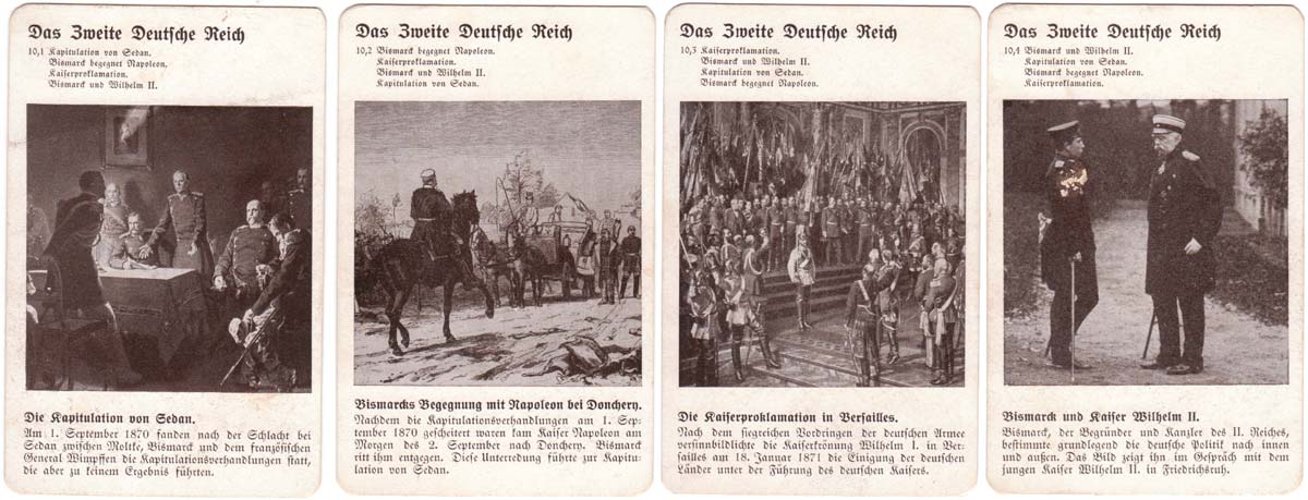 “Deutsche Geschichte” Quartet published by Otto Maier Verlag Ravensburg, c.1930-35