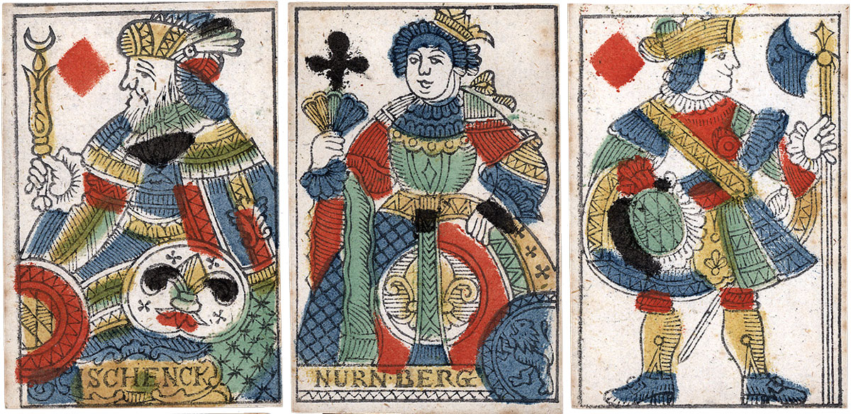 playing cards by I. Schenck, Nuremberg, XIXth century playing cards by I. Schenck, Nuremberg, XIXth century