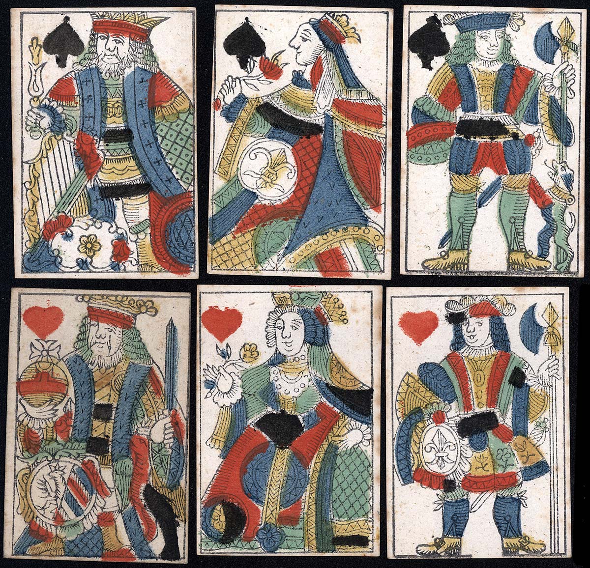 playing cards by I. Schenck, Nuremberg, late XVIIIth century