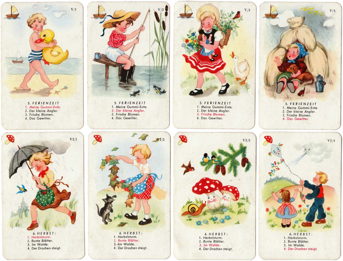 Die 4 Jahreszeiten - Four Seasons quartet game by F X Schmid, Munich 1950