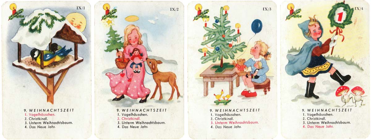 Die 4 Jahreszeiten - Four Seasons quartet game by F X Schmid, Munich 1950