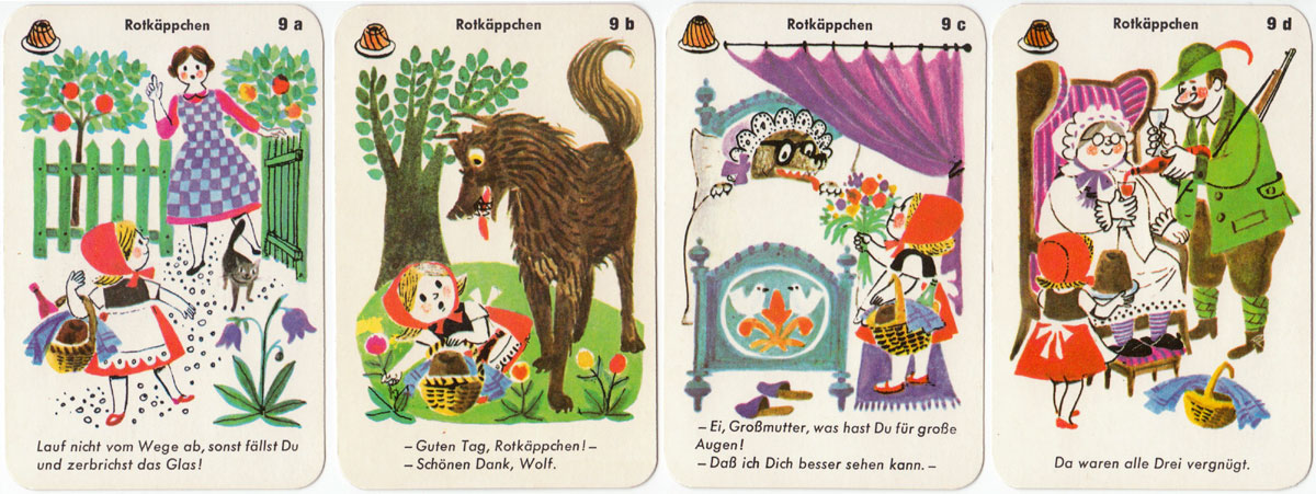 Märchen-Quartett Fairy Tales quartet game by F.X. Schmid, Munich, 1960
