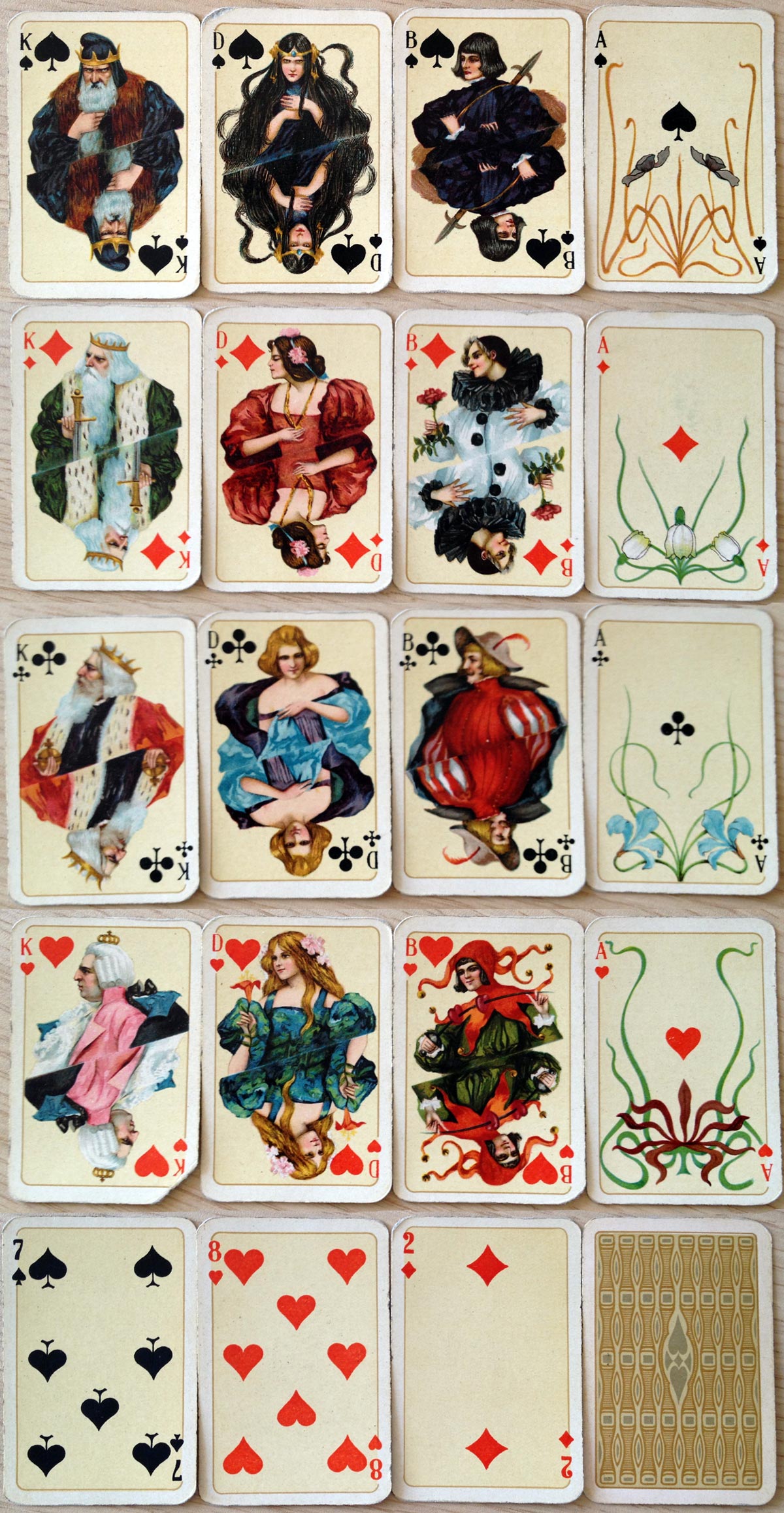 Otto Tragy Jugendstil Spielkarten, c.1898