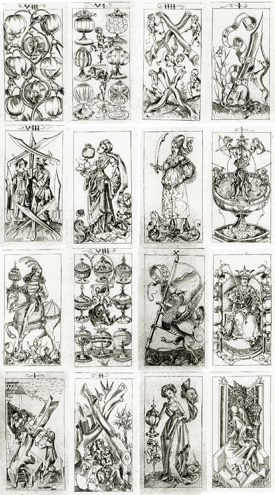 The pack of cards by the South German Engraver, c.1496 The pack of cards by the South German Engraver, c.1496