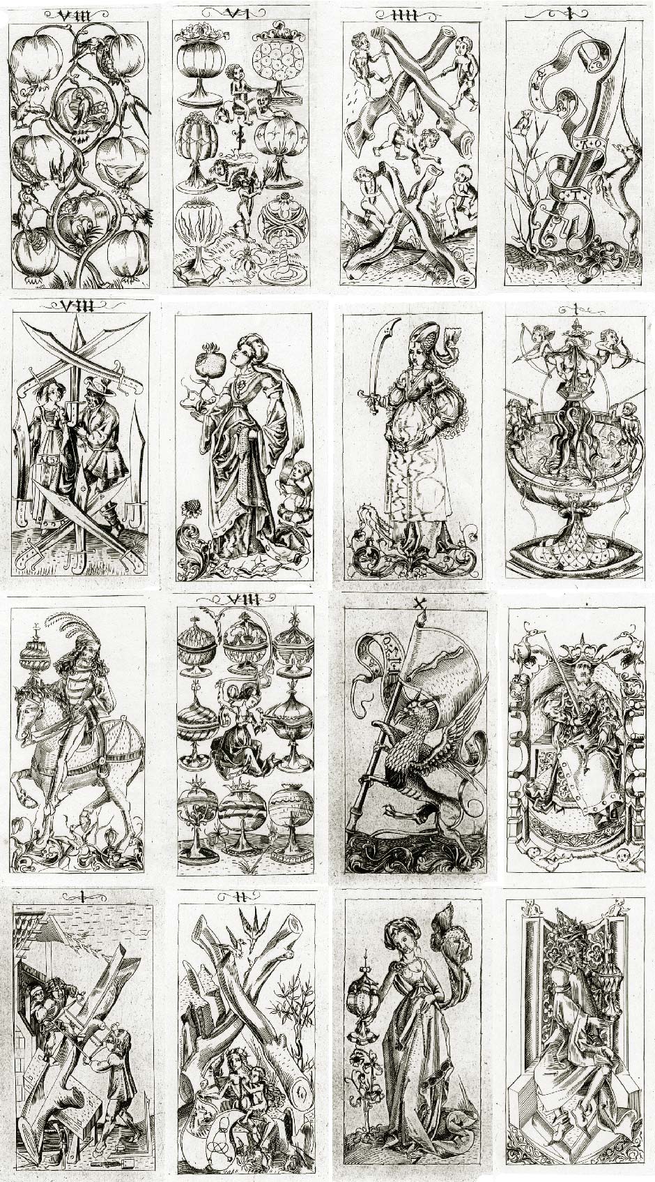 The pack of cards by the South German Engraver, c.1496