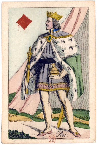 Satirical playing cards depicting views of romance by Johann Anton Steinberger, Frankfurt, c.1850. Bibliothèque nationale de France