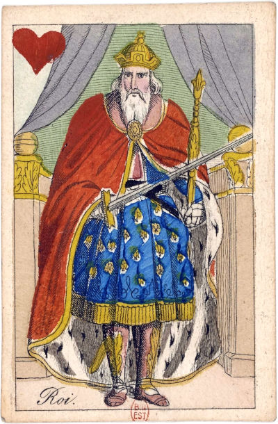 Satirical playing cards depicting views of romance by Johann Anton Steinberger, Frankfurt, c.1850. Bibliothèque nationale de France