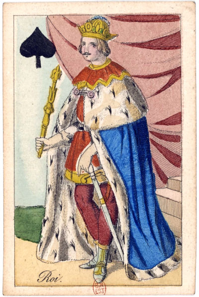 Satirical playing cards depicting views of romance by Johann Anton Steinberger, Frankfurt, c.1850. Bibliothèque nationale de France