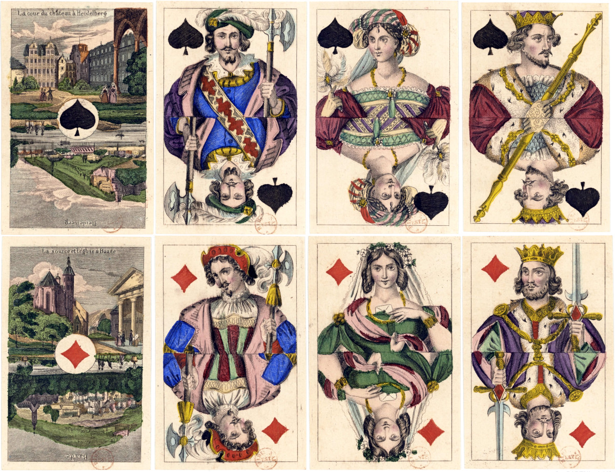 Views of Baade souvenir deck by Johann Anton Steinberger, Frankfurt, c.1825. Source gallica.bnf.fr / BnF