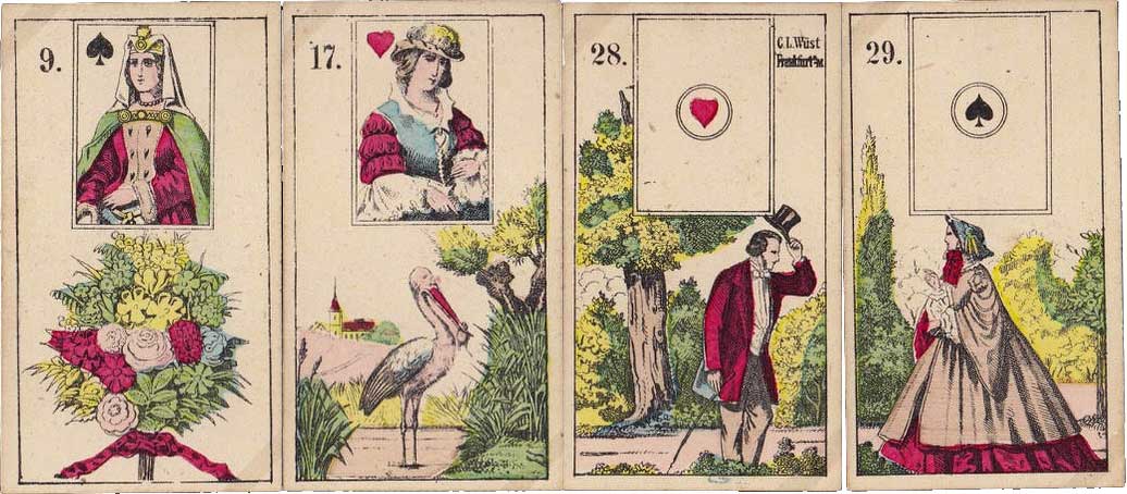 Wüst Lenormand cards, c.1860 Wüst Lenormand cards, c.1860