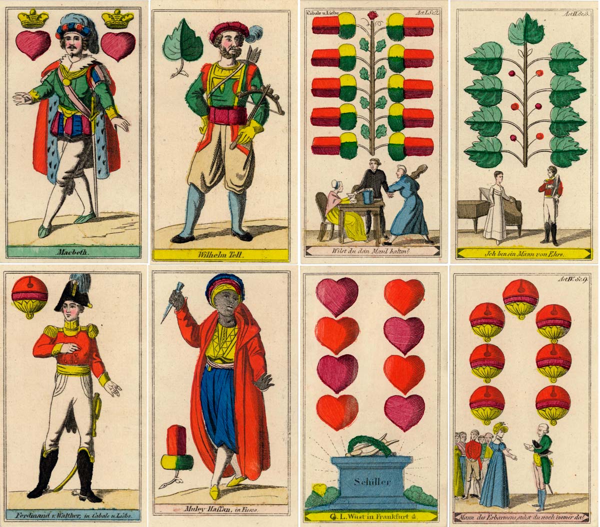 Schiller deck made by Conrad Ludwig Wüst, c.1834 Schiller deck made by Conrad Ludwig Wüst, c.1834