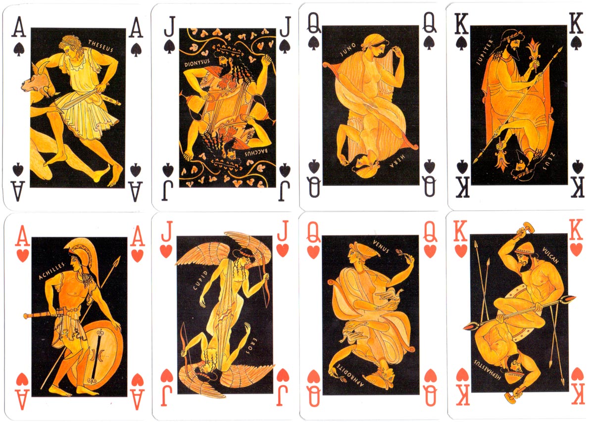 Greek Mythology playing cards published by Greko Editions, Athens, c.1990 Greek Mythology playing cards published by Greko Editions, Athens, c.1990