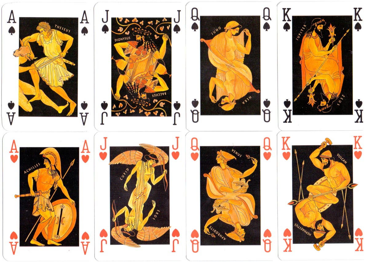 Greek Mythology playing cards published by Greko Editions, Athens, c.1990