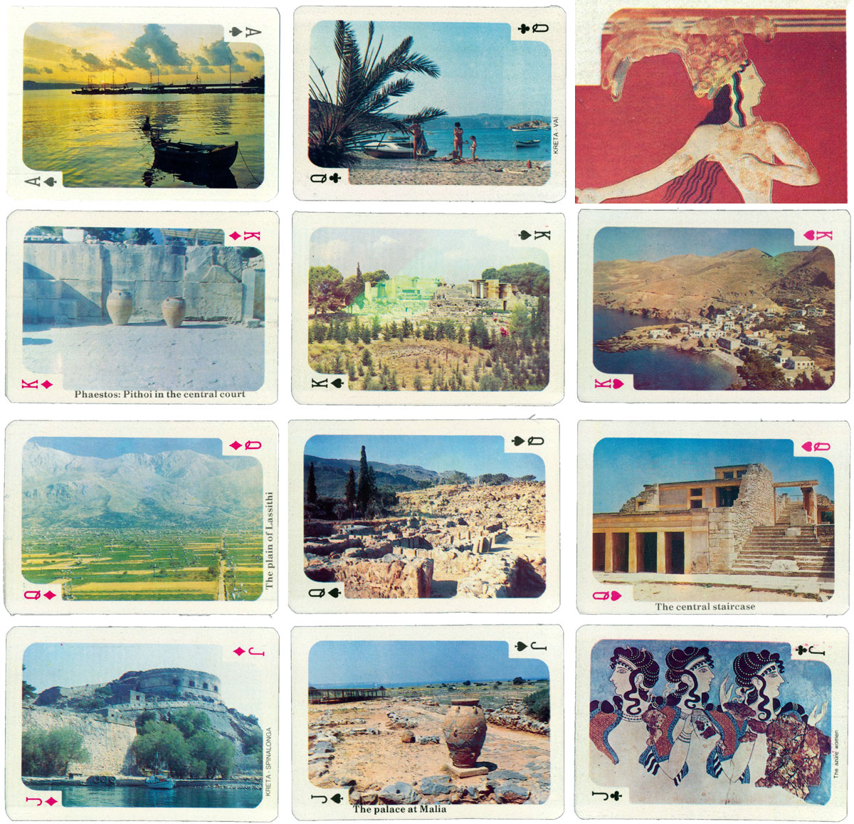 Souvenir from Crete - 54 full colour playing cards © Editions Eurocard