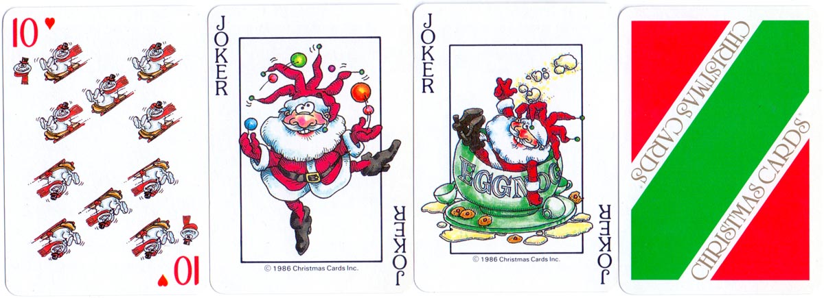 Christmas Playing Cards published by Novelty Playing Cards, Syracuse, New York, 1986