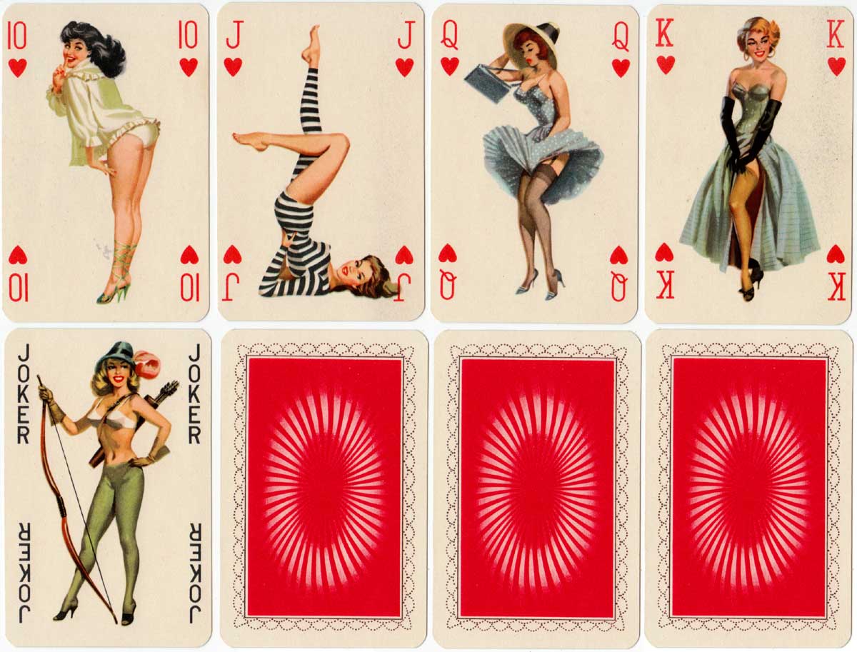 Pin-up Rummy Playing Cards, made in Hungary, c.1970